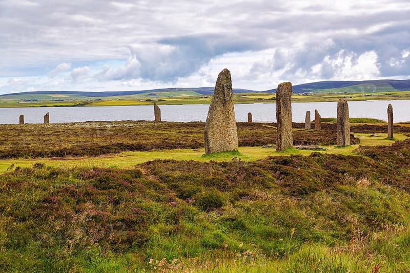 Neolithic stone circle by a loch