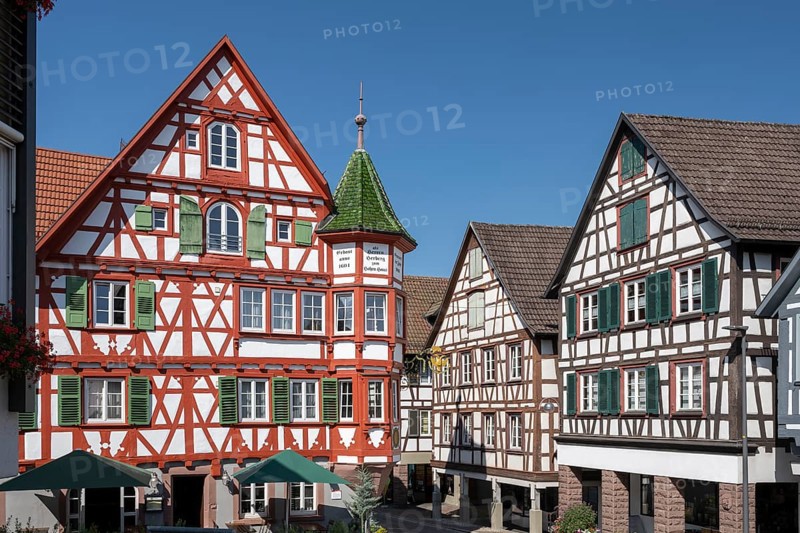 Half-timbered houses in Schiltach in the Kinzigtal