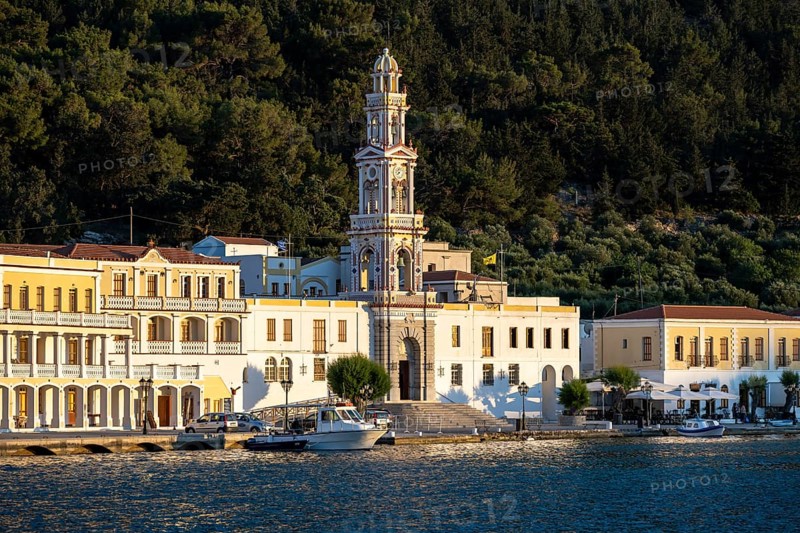 Monastery of Archangel Panormitis in the evening light