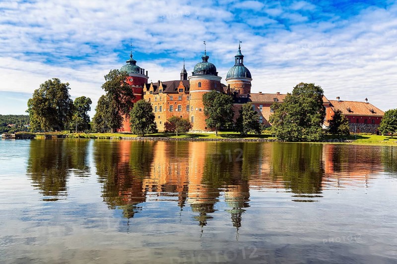 Gripsholm Castle reflected in Lake Maelaren