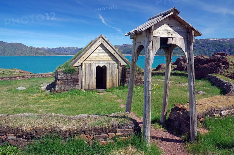 Replica of the first Christian church in Greenland