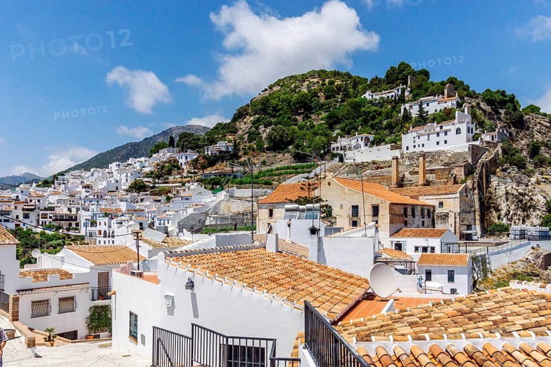 Picturesque town of Frigiliana located in mountainous region of Malaga