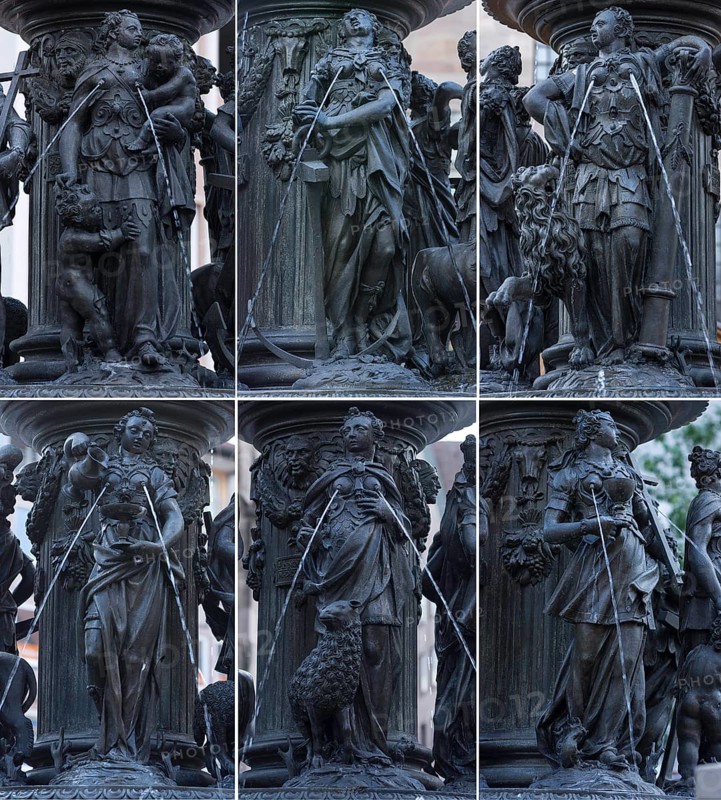 Figures of the Fountain of Virtue