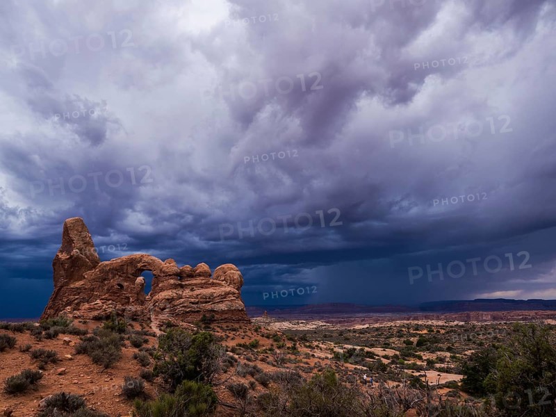 Thunderclouds over Turret Arch