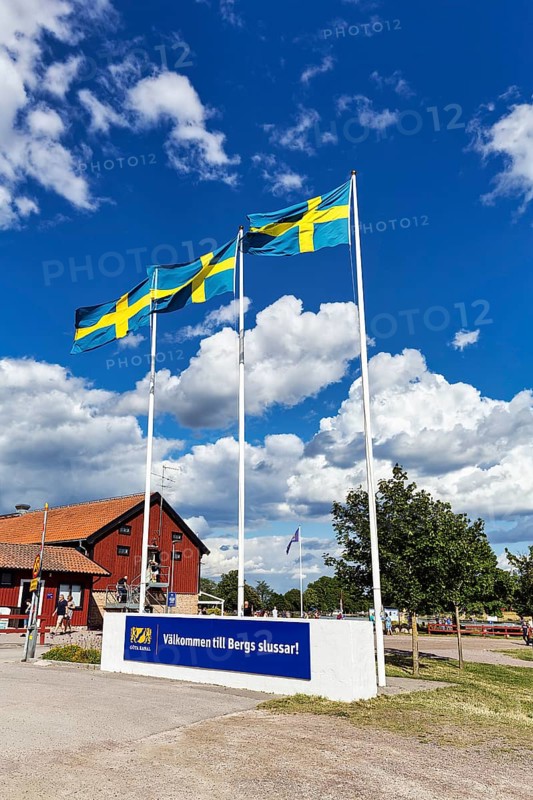 Three Swedish flags