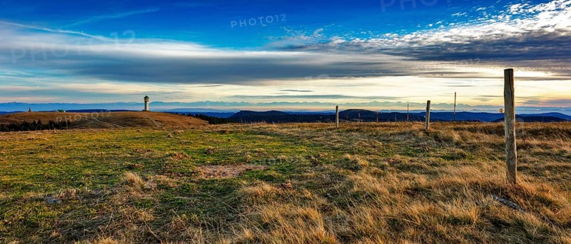 View to the Feldberg Tower up to the Alps