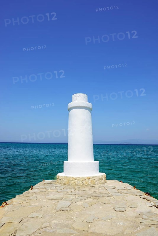 Pier in the Aegean Sea. Pefkohori