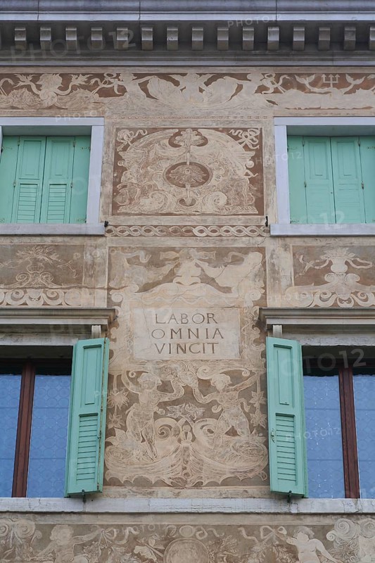 Frescoes on a Palazzo on the Corso del Popolo