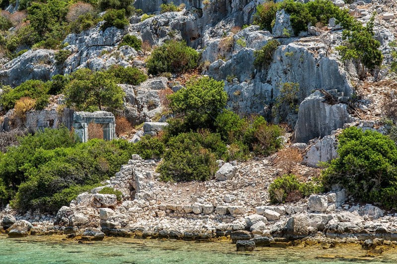 Gate in the ancient sunken city