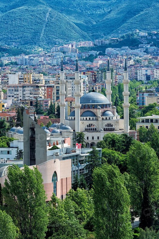 View over Tirana and new mosque