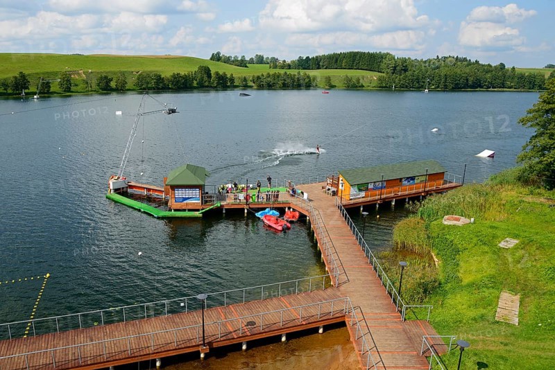 Water skiing near Leszczewo