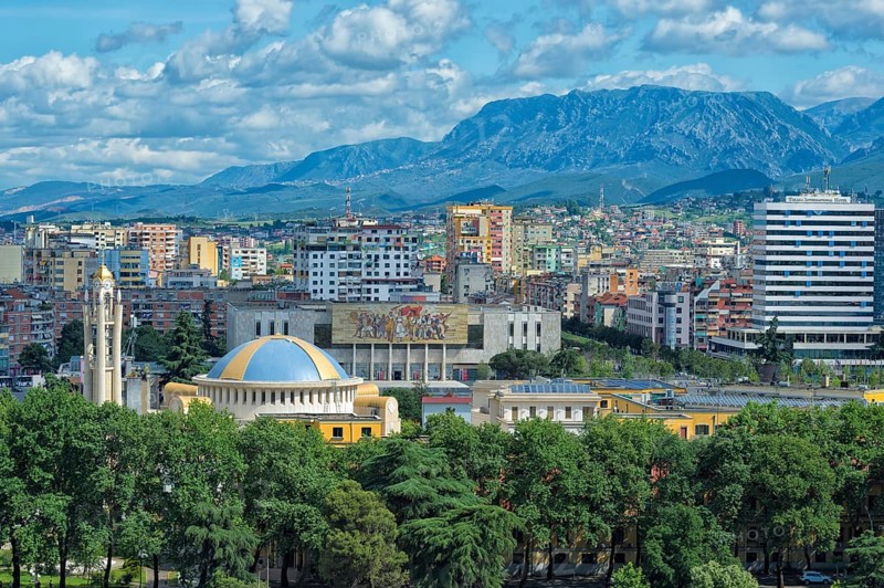 View over Tirana