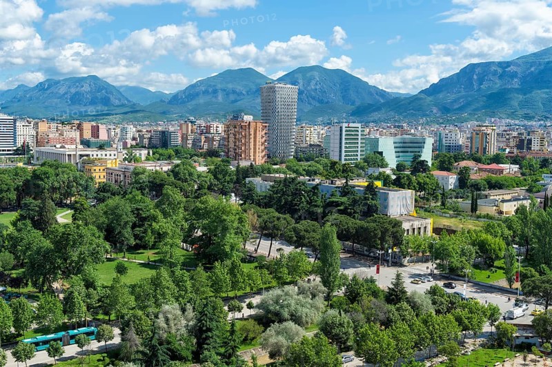 View over Tirana