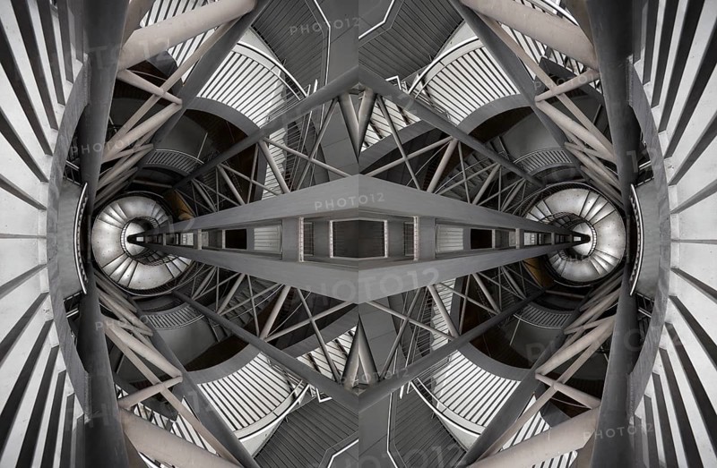 Experimental photography based on the staircase at Reinoldikirche underground station