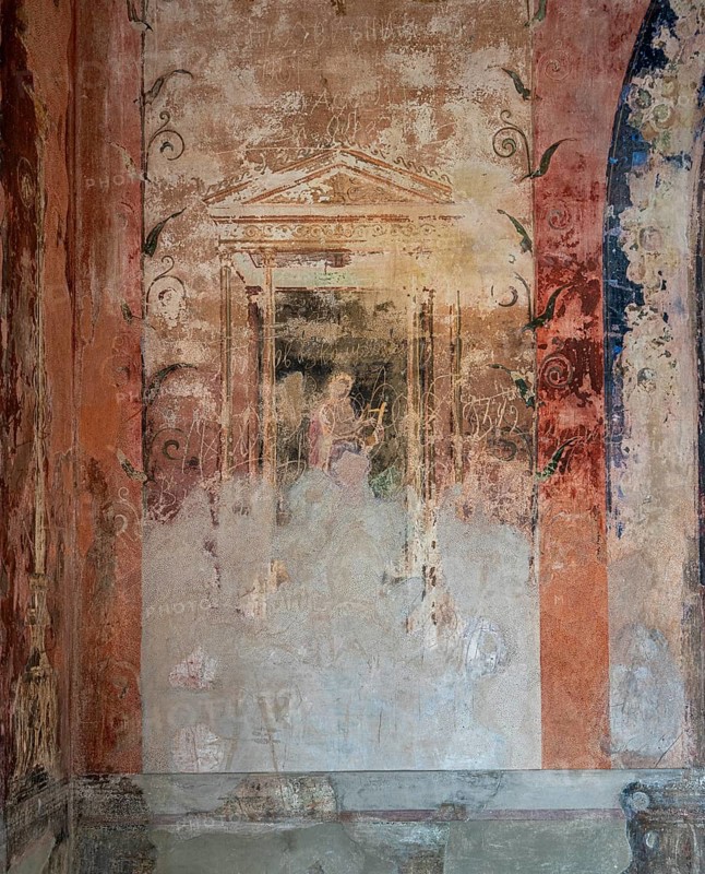 Wall painting in the fortress room of the Belvedere on the Pfingstberg in Potsdam