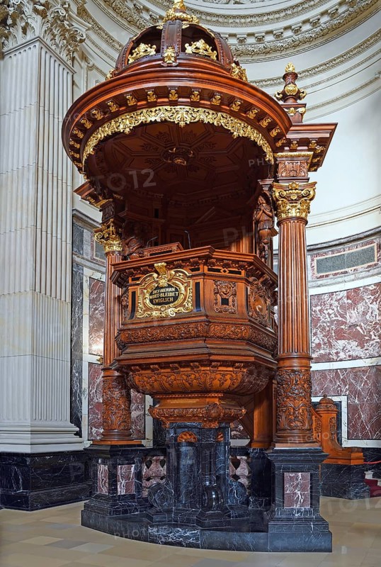 Carved pulpit
