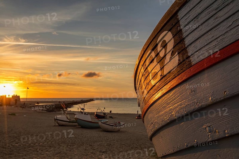 Fishing boat in sunset
