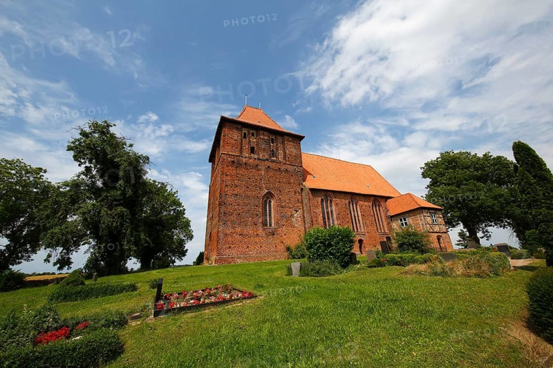 Historic brick village church Hohenkirchen from the 15th century