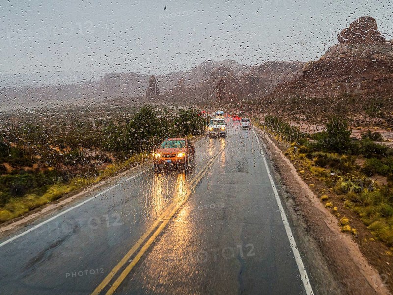 Raindrops on a car window