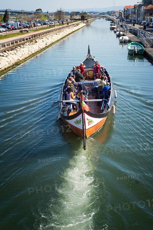 Moliceiro sailing on the Sao Roque canal