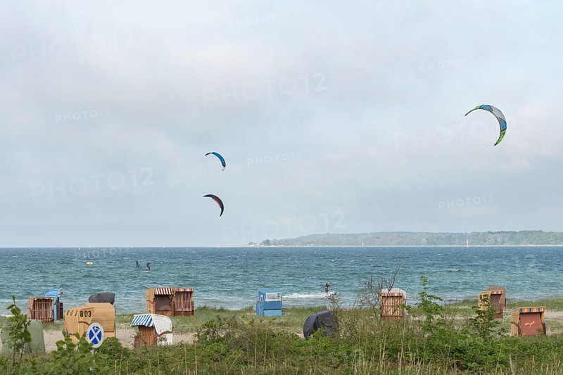 Kitesurfer near Eckernfoerde