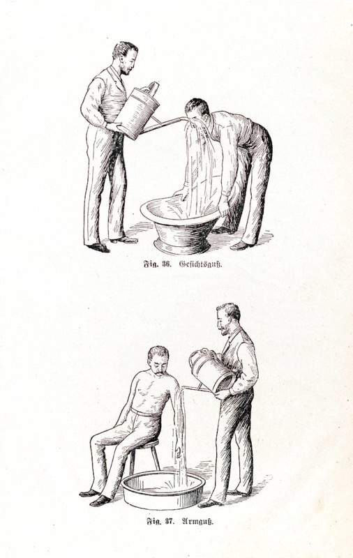 Water pours