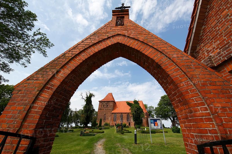 Historic brick village church Hohenkirchen from the 15th century