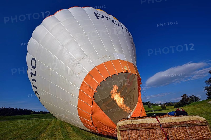 Hot air balloon being filled