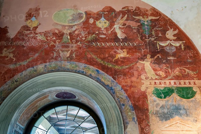 Wall painting in the fortress room of the Belvedere on the Pfingstberg in Potsdam