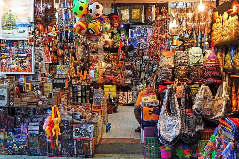 Typical souvenir stall