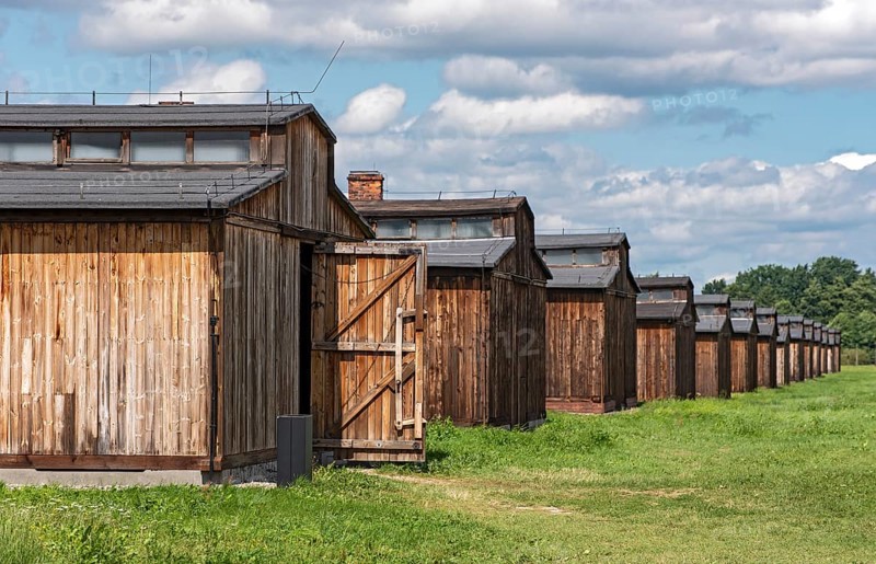 Barracks at Auschwitz II-Birkenau concentration camp