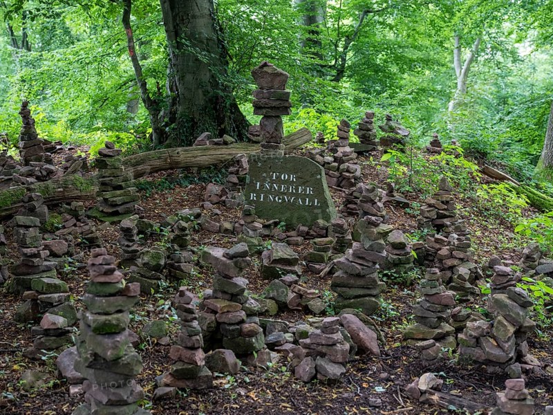 Inner ring wall of a settlement built by Celts c. 400 BC on the Heiligenberg