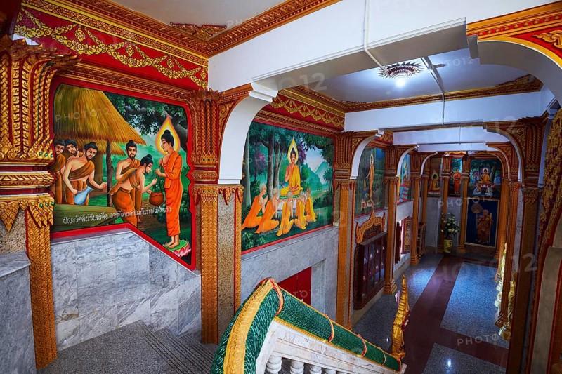 Interior with murals