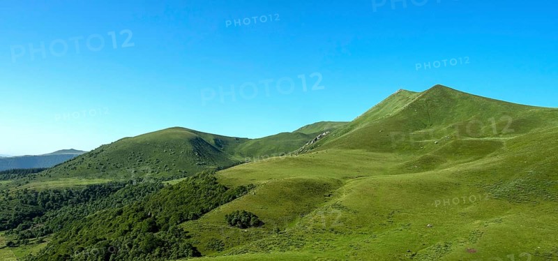View of the Monts Dore in Auvergne Volcanoes Natural Park