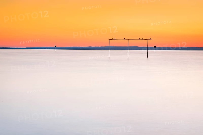 View from Arbon over Lake Constance at sunrise