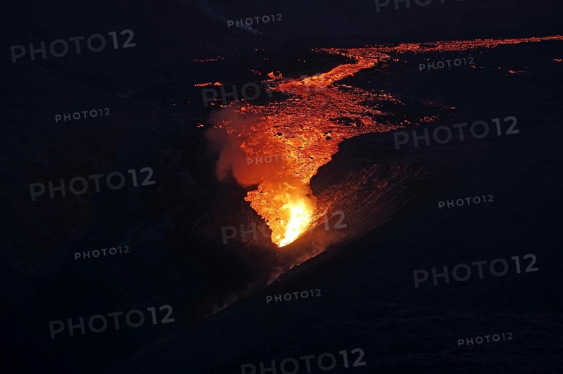 Lava ignites fire