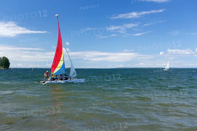 Sailing boats on the Saint Lawrence River
