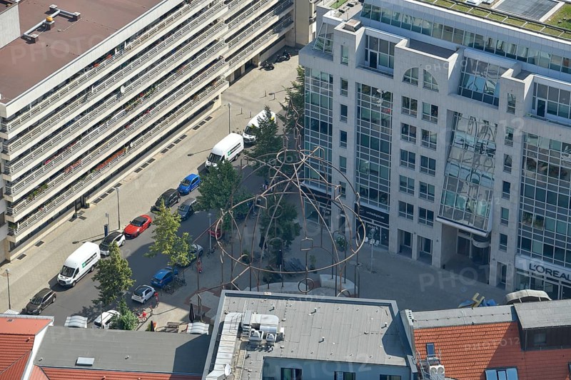Bethlehem Church Square with steel construction