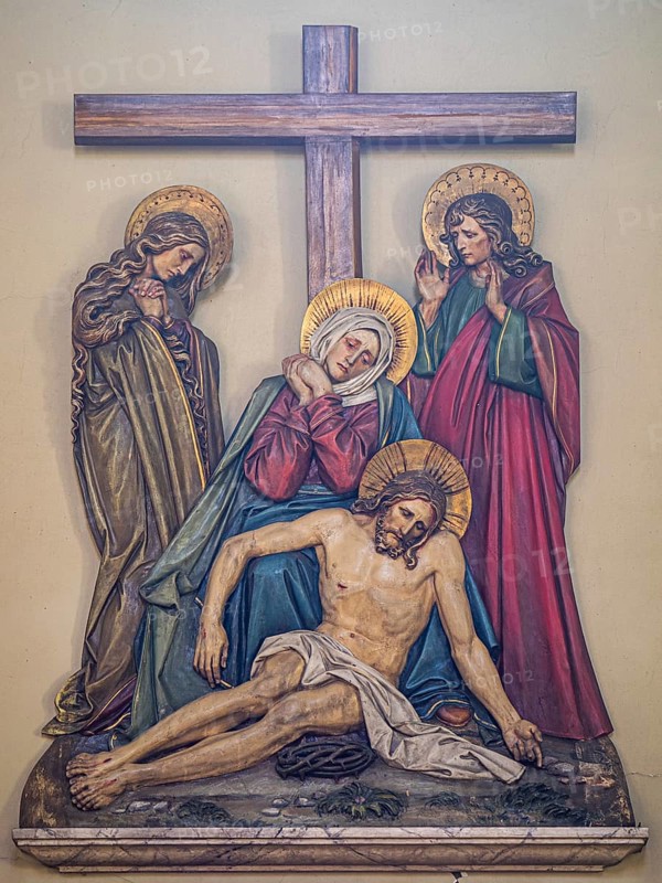 Sculptural representation of the Stations of the Cross