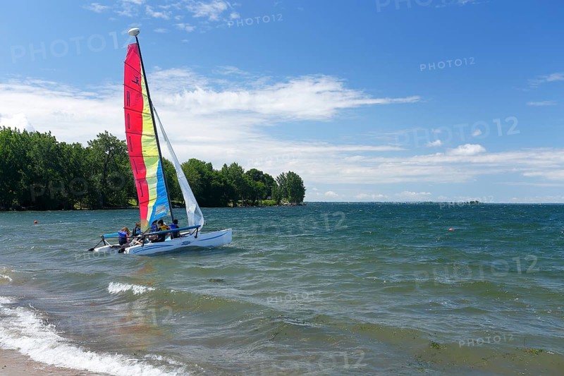 Sailing boats on the Saint Lawrence River