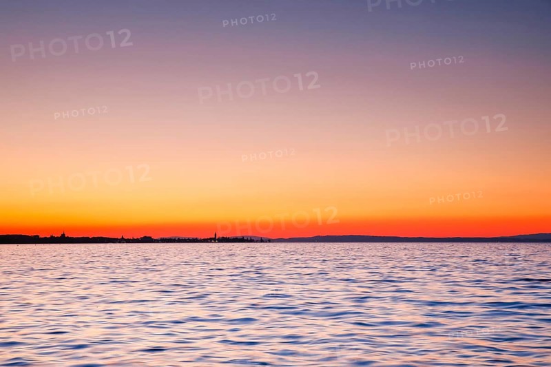 Evening view from Arbon across Lake Constance to Romanshorn