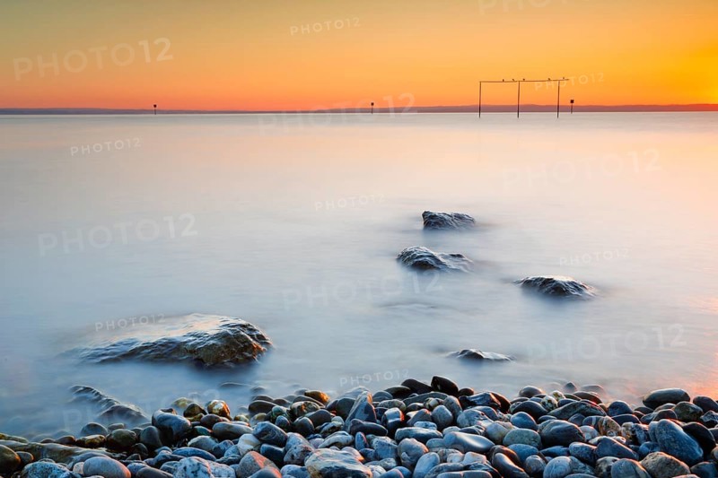 View from Arbon over Lake Constance at sunrise