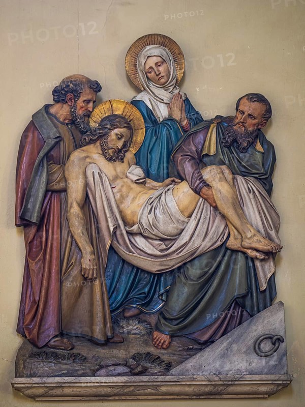 Sculptural representation of the Stations of the Cross