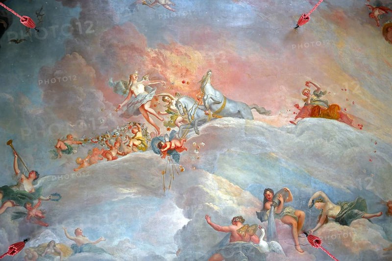 Ceiling Painting The Day Drives Out the Darkness in the Hall of Mirrors