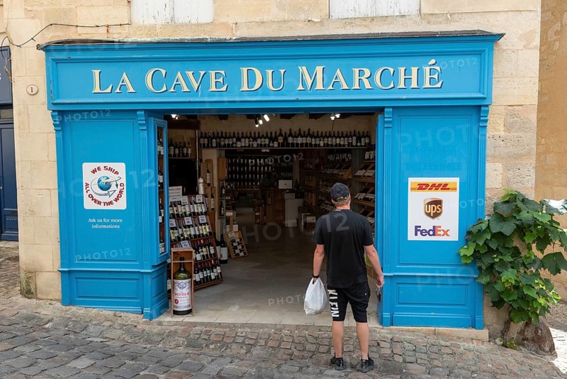 View into a wine shop