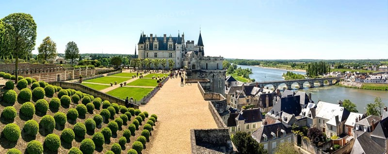 Gardens of renaissance castle of Amboise