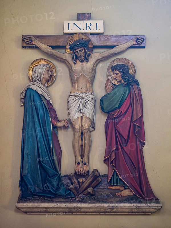 Sculptural representation of the Stations of the Cross
