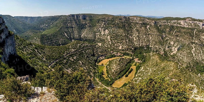 Looking down into the Gorges de la Vis at the Cirque de Navacelles