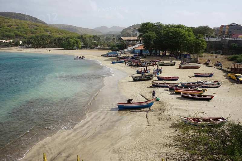 Fishing boats on the beach of Tarrafal