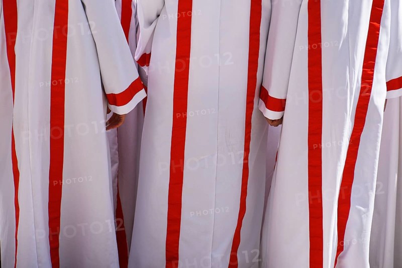 Acolytes during papal audience